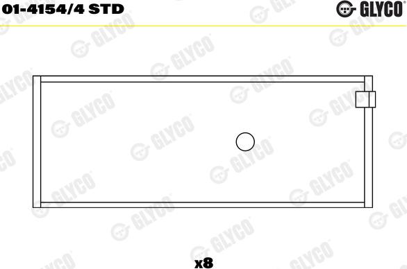 Glyco 01-4154/4 STD - Klaņa gultnis www.autospares.lv