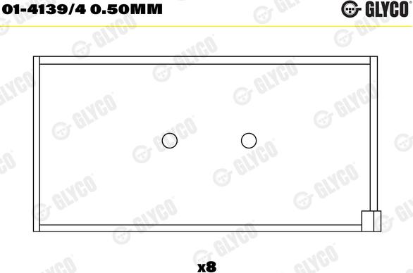 Glyco 01-4139/4 0.50mm - Klaņa gultnis www.autospares.lv