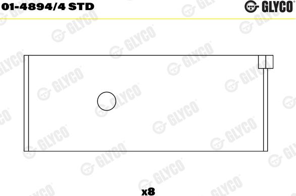 Glyco 01-4894/4 STD - Klaņa gultnis www.autospares.lv