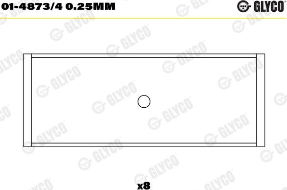 Glyco 01-4873/4 0.25MM - Klaņa gultnis www.autospares.lv