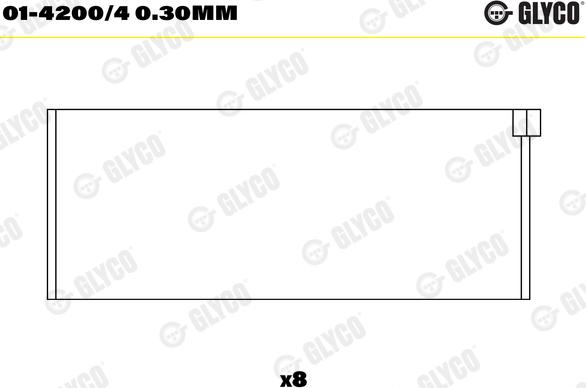 Glyco 01-4200/4 0.30mm - Klaņa gultnis www.autospares.lv