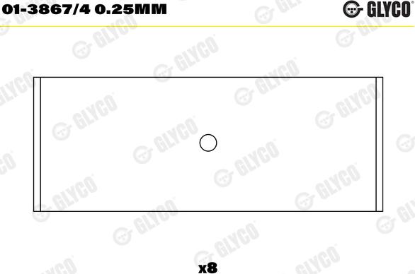 Glyco 01-3867/4 0.25mm - Klaņa gultnis www.autospares.lv