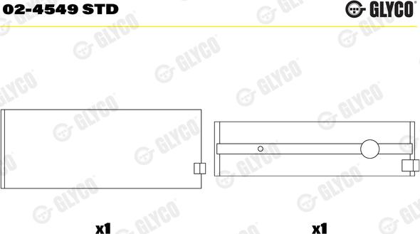 Glyco 02-4549 STD - Kloķvārpstas gultnis www.autospares.lv