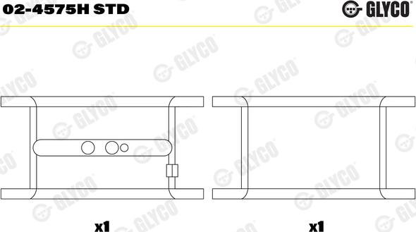 Glyco 02-4575H STD - Kloķvārpstas gultnis www.autospares.lv