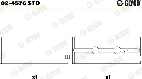 Glyco 02-4576 STD - Kloķvārpstas gultnis www.autospares.lv