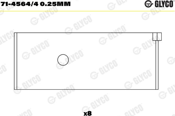 Glyco 71-4564/4 0.25mm - Klaņa gultnis www.autospares.lv