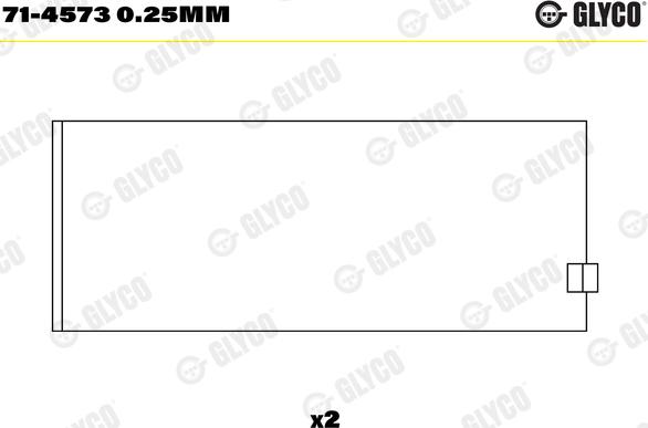 Glyco 71-4573 0.25mm - Klaņa gultnis www.autospares.lv