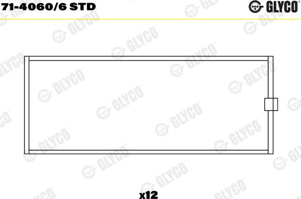 Glyco 71-4060/6 STD - Klaņa gultnis www.autospares.lv