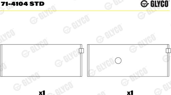 Glyco 71-4104 STD - Klaņa gultnis www.autospares.lv