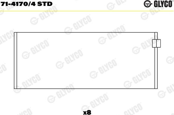 Glyco 71-4170/4 STD - Klaņa gultnis www.autospares.lv