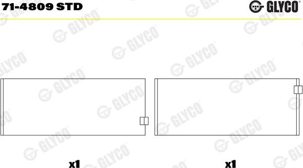 Glyco 71-4809 STD - Klaņa gultnis www.autospares.lv