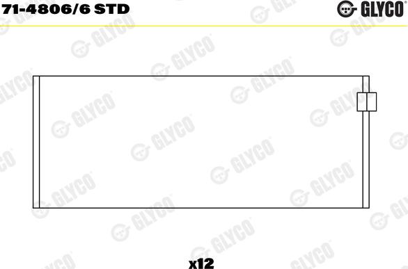 Glyco 71-4806/6 STD - Klaņa gultnis www.autospares.lv