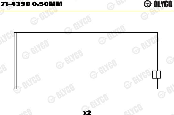 Glyco 71-4390 0.50mm - Klaņa gultnis www.autospares.lv