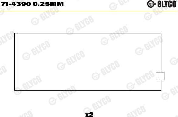 Glyco 71-4390 0.25mm - Klaņa gultnis www.autospares.lv