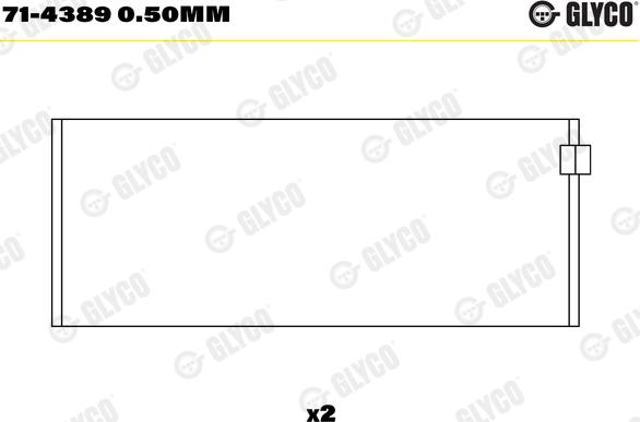 Glyco 71-4389 0.50mm - Klaņa gultnis www.autospares.lv