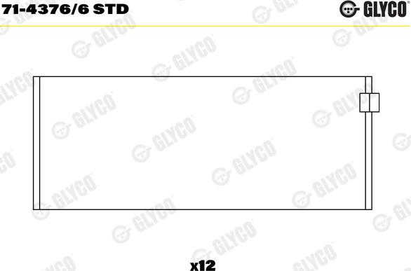 Glyco 71-4376/6 STD - Klaņa gultnis www.autospares.lv