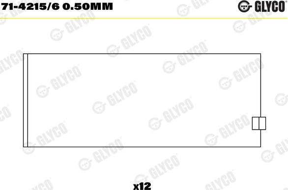 Glyco 71-4215/6 0.50mm - Klaņa gultnis www.autospares.lv