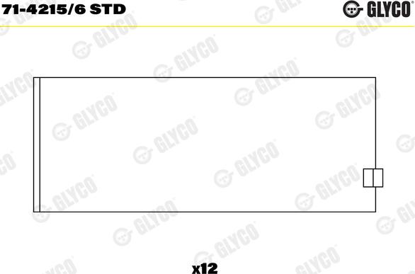 Glyco 71-4215/6 STD - Klaņa gultnis www.autospares.lv