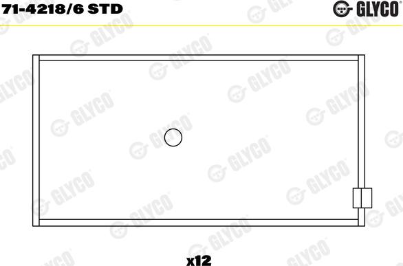 Glyco 71-4218/6 STD - Klaņa gultnis www.autospares.lv