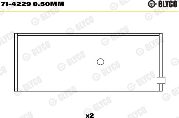 Glyco 71-4229 0.50mm - Klaņa gultnis www.autospares.lv