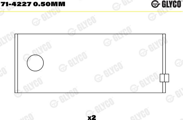 Glyco 71-4227 0.50mm - Klaņa gultnis www.autospares.lv