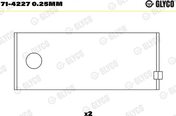 Glyco 71-4227 0.25mm - Klaņa gultnis www.autospares.lv