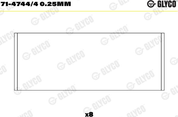 Glyco 71-4744/4 0.25mm - Klaņa gultnis www.autospares.lv