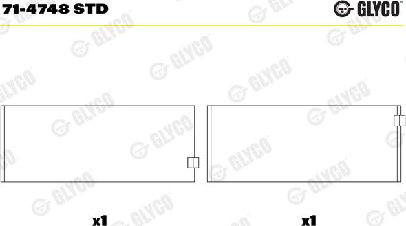 Glyco 71-4748 STD - Klaņa gultnis www.autospares.lv