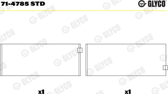 Glyco 71-4785 STD - Klaņa gultnis www.autospares.lv