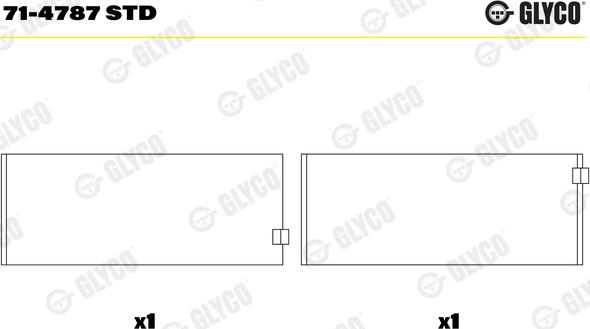 Glyco 71-4787 STD - Klaņa gultnis www.autospares.lv