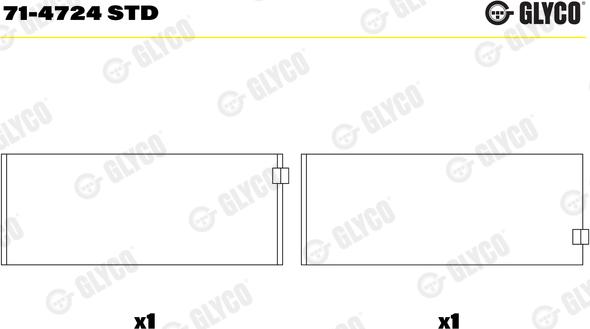 Glyco 71-4724 STD - Klaņa gultnis www.autospares.lv