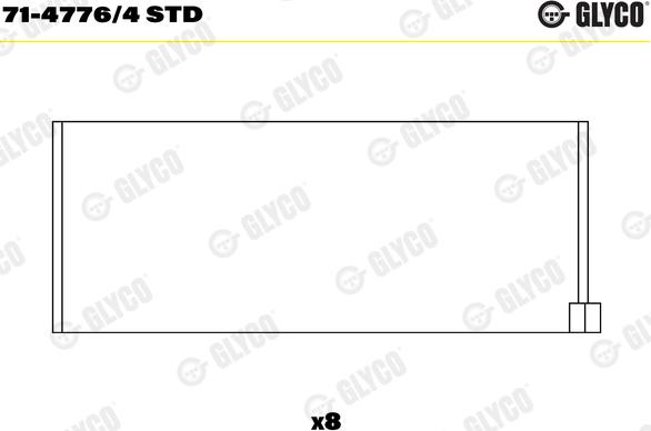 Glyco 71-4776/4 STD - Klaņa gultnis www.autospares.lv