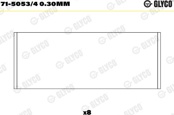 Glyco 71-5053/4 0.30mm - Klaņa gultnis www.autospares.lv