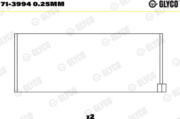 Glyco 71-3994 0.25mm - Klaņa gultnis www.autospares.lv