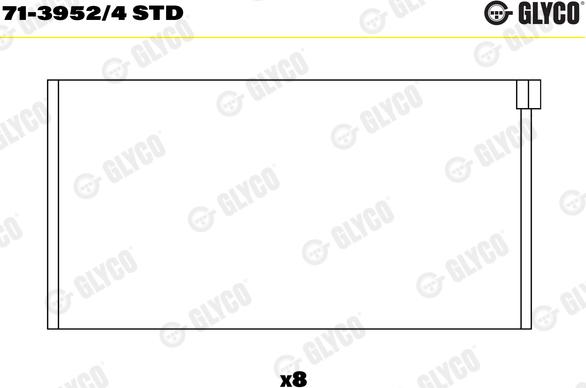 Glyco 71-3952/4 STD - Klaņa gultnis www.autospares.lv