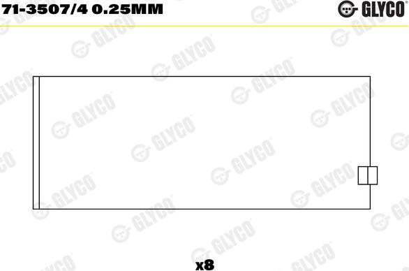 Glyco 71-3507/4 0.25mm - Klaņa gultnis www.autospares.lv