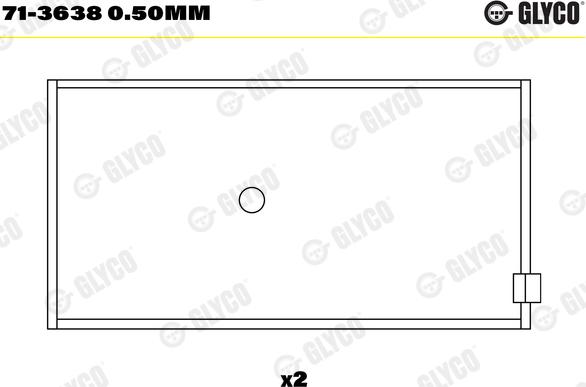 Glyco 71-3638 0.50mm - Klaņa gultnis www.autospares.lv