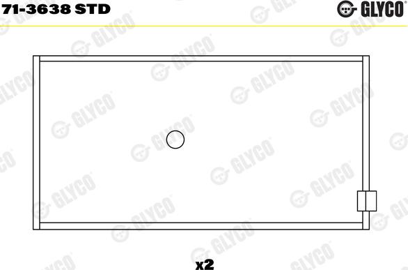 Glyco 71-3638 STD - Klaņa gultnis www.autospares.lv