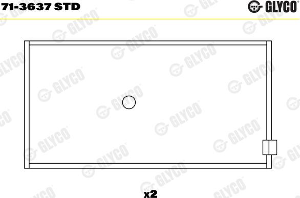 Glyco 71-3637 STD - Klaņa gultnis www.autospares.lv