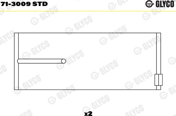 Glyco 71-3009 STD - Klaņa gultnis www.autospares.lv