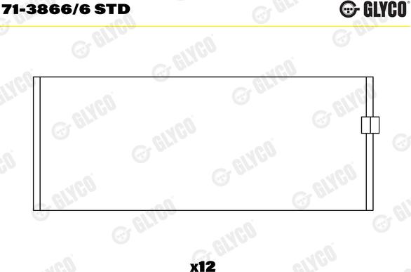 Glyco 71-3866/6 STD - Klaņa gultnis www.autospares.lv