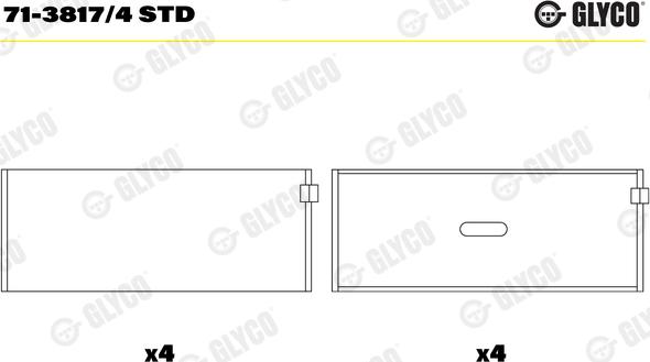 Glyco 71-3817/4 STD - Klaņa gultnis www.autospares.lv