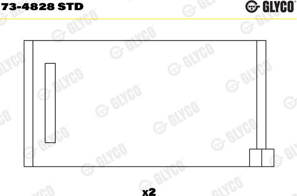 Glyco 73-4828 STD - Sadales vārpstas gultnis www.autospares.lv