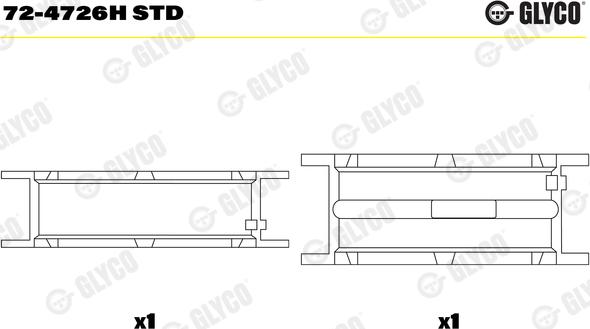 Glyco 72-4726H STD - Kloķvārpstas gultnis www.autospares.lv