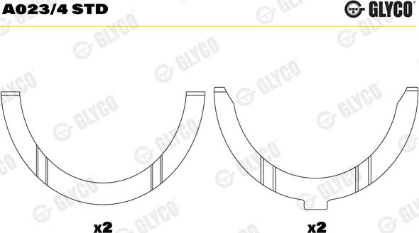 Glyco A023/4 STD - Distancpaplāksne, Kloķvārpsta www.autospares.lv