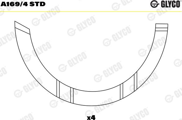 Glyco A169/4 STD - Distancpaplāksne, Kloķvārpsta www.autospares.lv