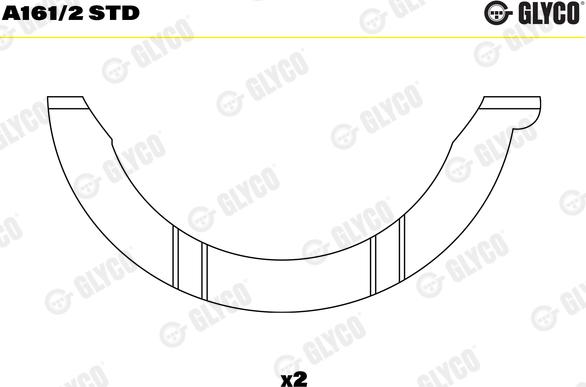 Glyco A161/2 STD - Distancpaplāksne, Kloķvārpsta www.autospares.lv