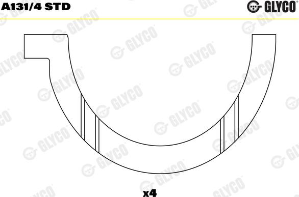 Glyco A131/4 STD - Distancpaplāksne, Kloķvārpsta www.autospares.lv