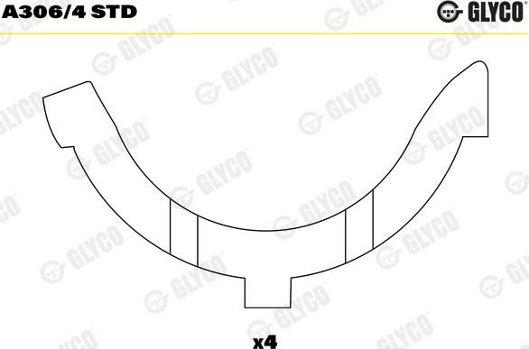 Glyco A306/4 STD - Distancpaplāksne, Kloķvārpsta www.autospares.lv