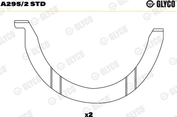 Glyco A295/2 STD - Distancpaplāksne, Kloķvārpsta www.autospares.lv